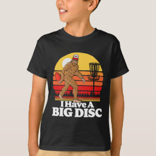 Camiseta Disco de Golfe Retro Bigfoot Eu Tenho Um Grande Di