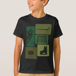 Camiseta Disco de hóquei no gelo engraçado Stick Jogo de in