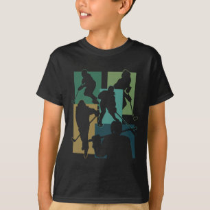 Camiseta Disco de hóquei no gelo engraçado Stick Jogo de in