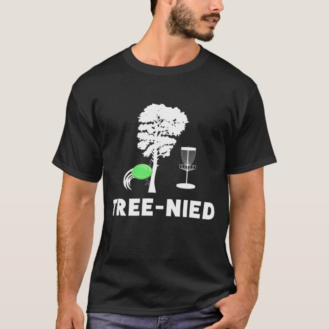 Camiseta Disco de Treejeção Golf Árvore Engraçada Frisbee D (Frente)