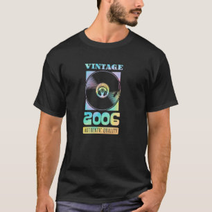 Camiseta Disco de Vinil Autêntico Ano de Nascimento 2006 Vi