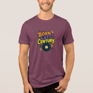Camiseta Disco de Vinil Engraçado Nascido no Século Passado