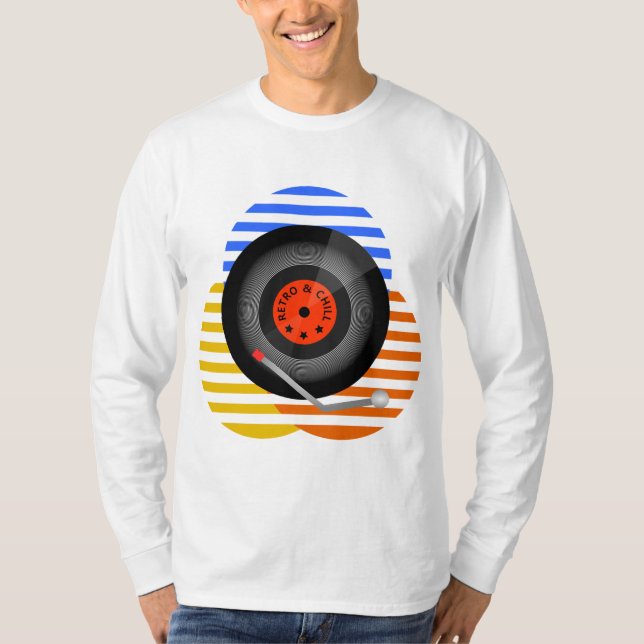 Camiseta Disco de Vinil Retro (Frente)