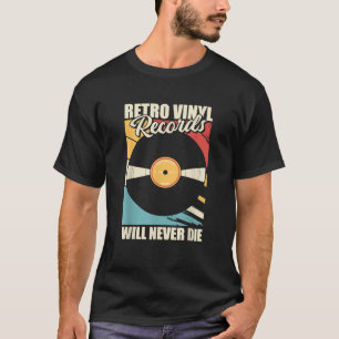 Camiseta Disco de Vinil Retro Lp Gravação Vinil Vintage Ret
