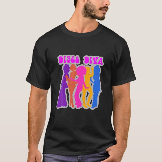 Camiseta Disco Diva Disco Outfit Women Disco Disco Girl Cos (Frente)