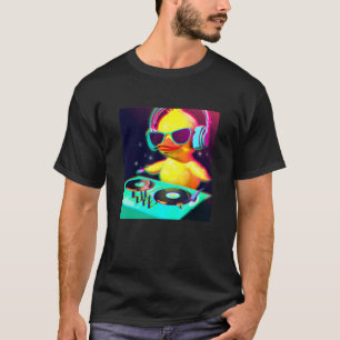 Camiseta Disco do Clube DJ do Pintinho Duque Jockey Gif EDM