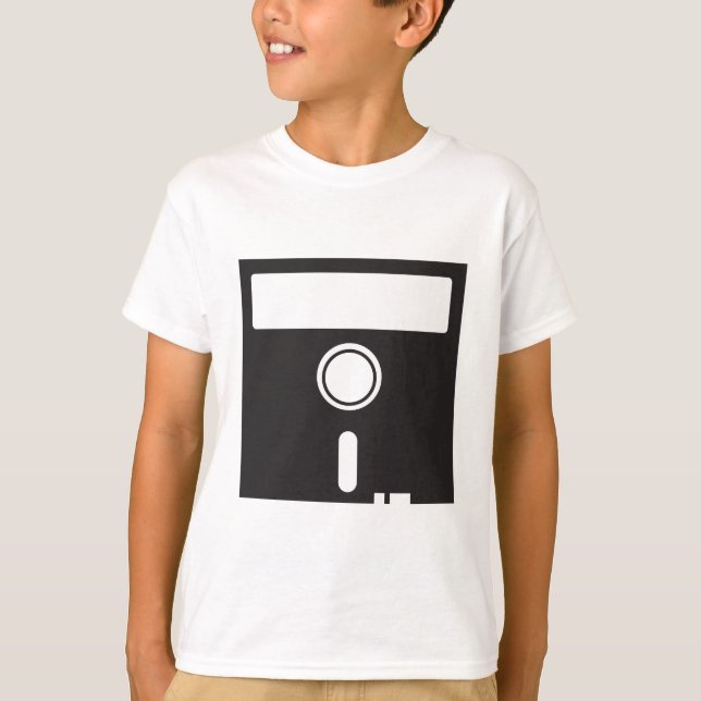 Camiseta Disco do disco flexível para o computador velho do (Frente)