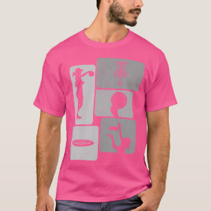 Camiseta Disco Engraçado Jogador de Golfe Legal Voando Desp