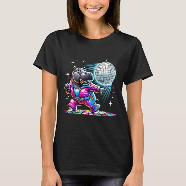 Camiseta Disco estético de dança Hippo (Frente)