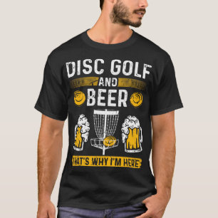 Camiseta Disco Golf de Disco e Golfe Engraçado de Cerveja