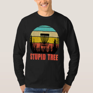 Camiseta Disco Golfe Árvore Estúpida Retro Disco Golfe Fris