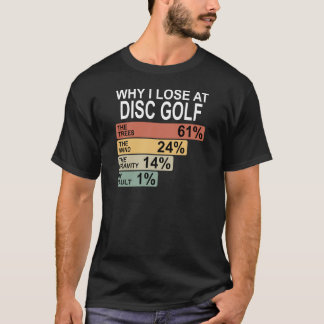 Camiseta Disco Golfe Divertido - Por que eu perco no Disco