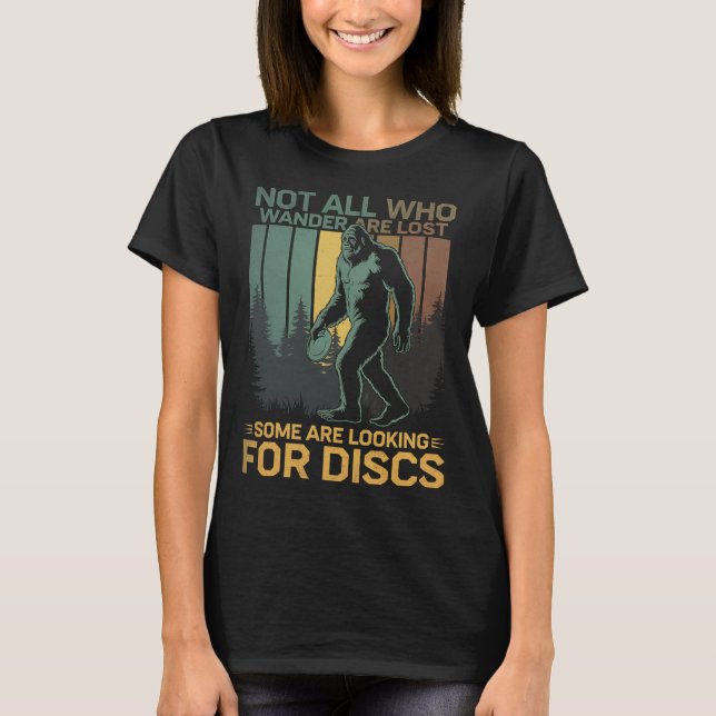 Camiseta Disco Golfe Sasquatch Pé Grande Discóbolo Engraçad (Frente)