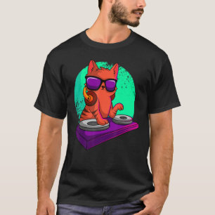 Camiseta Disco Jockey Cat Radio Club Dj Turntablist Deejay 