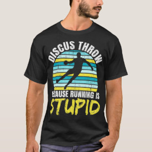 Camiseta Disco Jogado Porque Correr É Estúpido Atleta Spo