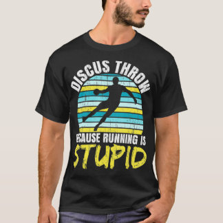 Camiseta Disco Jogado Porque Correr É Estúpido Atleta Spo