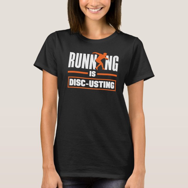 Camiseta Disco Jogando Lixeira De Disco E Pu De Campo (Frente)