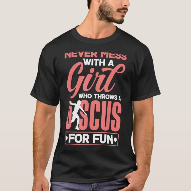 Camiseta Disco Lançando Lixeira De Disco E Fema De Campo (Frente)