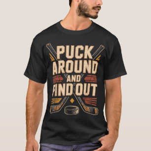 Camiseta Disco Puck E Encontre Equipe De Jogador De Hóquei