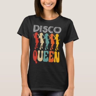 Camiseta Disco Queen Girls Adora Dançar Para Música Dos Ano