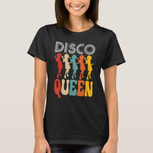 Camiseta Disco Queen Girls Adora Dançar Para Música Dos Ano