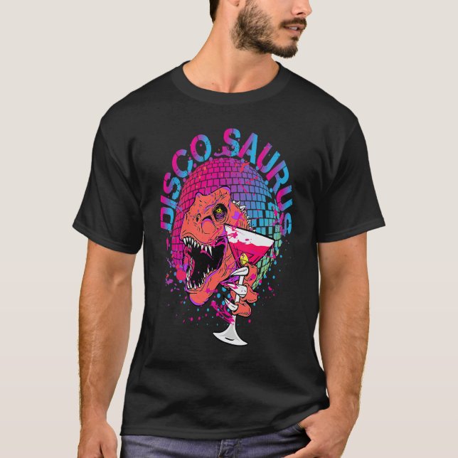 Camiseta Disco Saurus Disco Saurier Festa DJ Celebrações C (Frente)