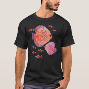 Camiseta Disco Tetras Cardinas Alojamento de Peixes Aquári