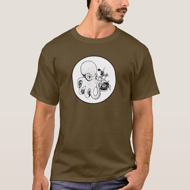 Camiseta Disconnected - Octopus on the Phone (Frente)
