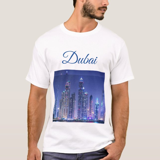 Camiseta Discos modernos de Dubai Corniche (Frente)