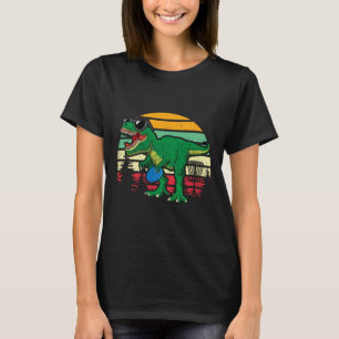 Camiseta Discos Voadores Dino Fofo T Rex Dinossauro Criança