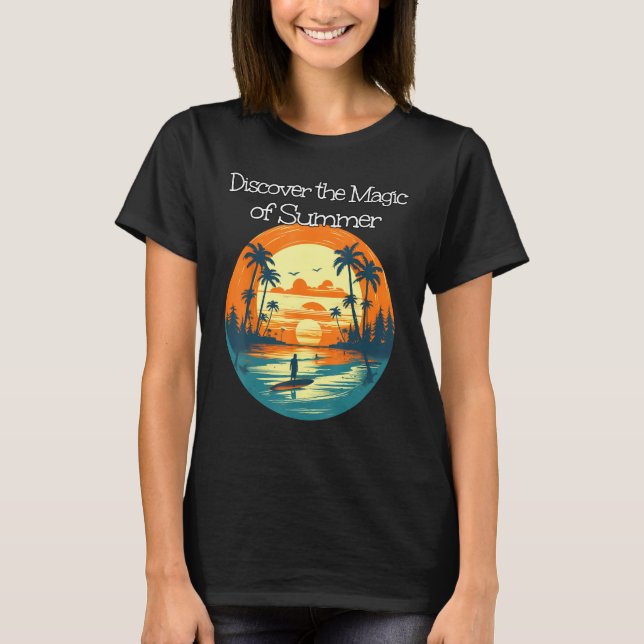 Camiseta Discover the Magic of Sea with Sunset for Holiday  (Frente)