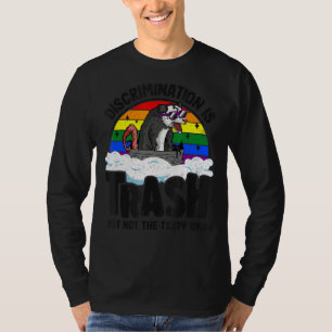 Camiseta Discriminação É Lixo Oculta Arco-Íris Gay P