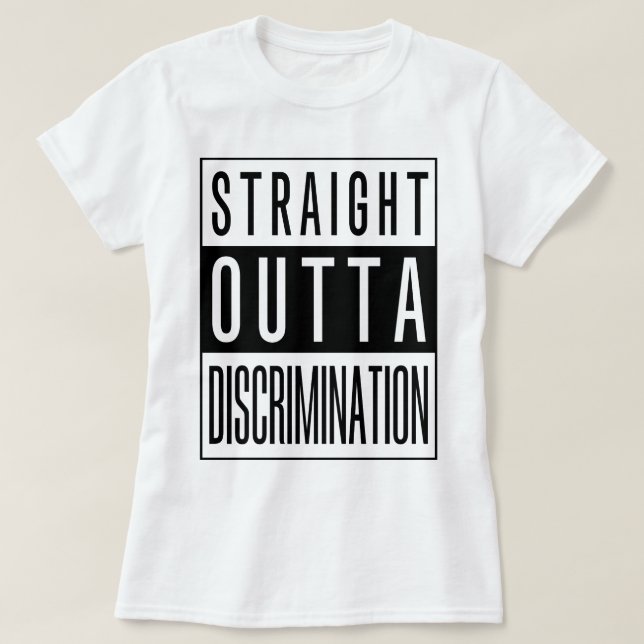 Camiseta Discriminação reta de Outta (Frente do Design)