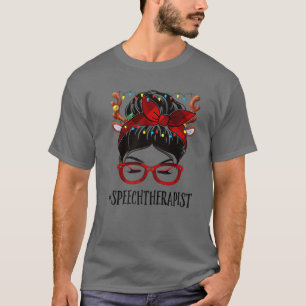 Camiseta Discurso Terapista Vida Mulher de Natal Mensagem B