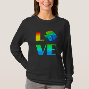 Camiseta Discus Fish Rainbow Love Exotic Aquarium Fish