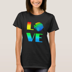 Camiseta Discus Fish Rainbow Love Exotic Aquarium Fish