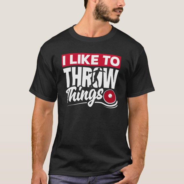 Camiseta Discus Thrower Discus Track E Field Lifecycle (Frente)