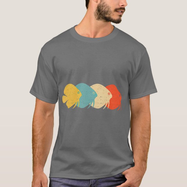 Camiseta Discus Vintage Retro Pompadour Fish Lover 60s (Frente)