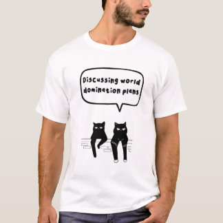 Camiseta Discussão sobre os planos mundiais de dominação