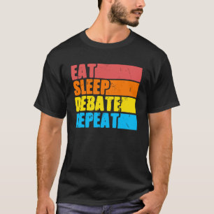 Camiseta Discussão sobre pontos de vista do debate sobre o