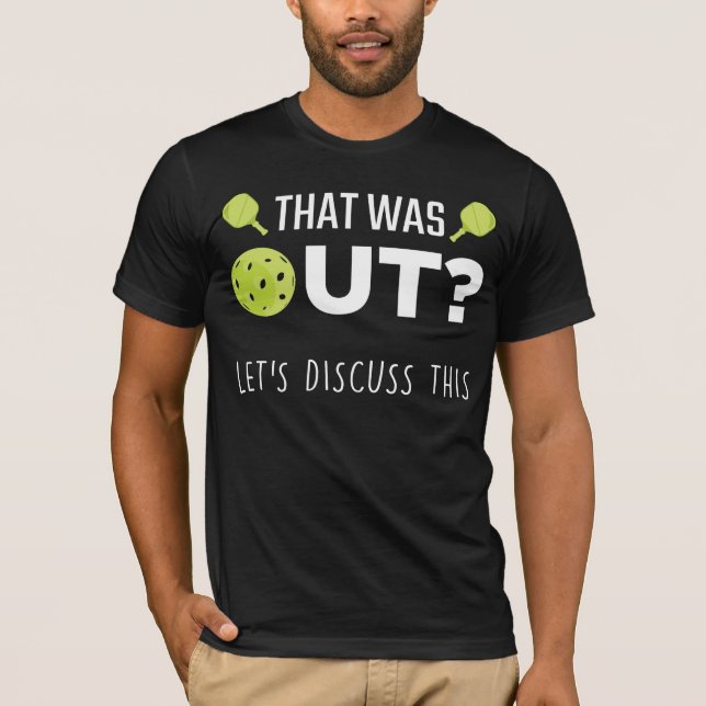 Camiseta Discuta Engraçado Jogador da Piada Racquet (Frente)