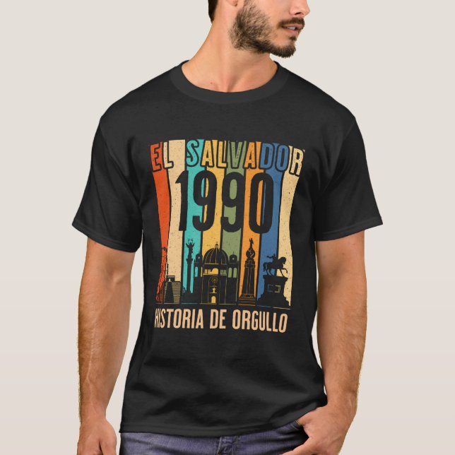 Camiseta Diseã±O Retro 1990 Un Homenaje A Mis RaãCes Salva (Frente)