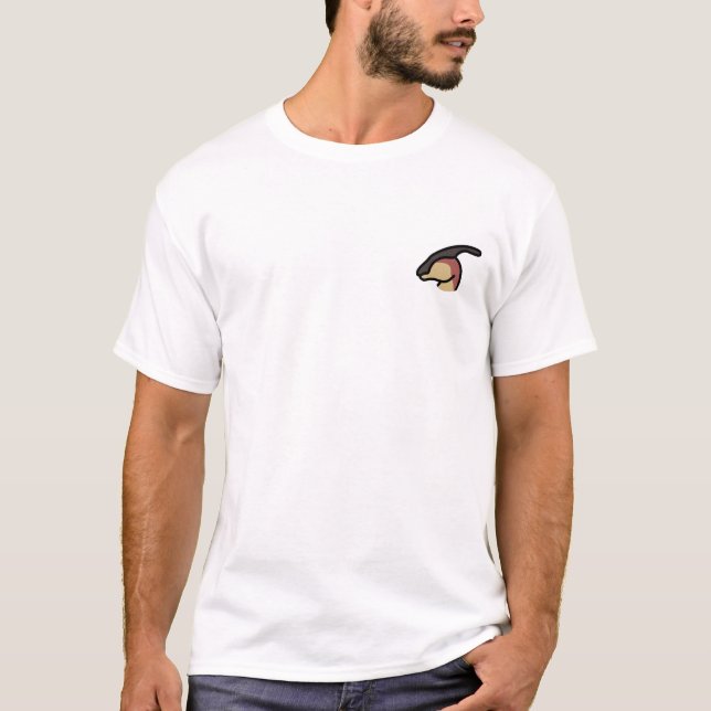 Camiseta diseño dinosaurio Parasaurolophus (Frente)