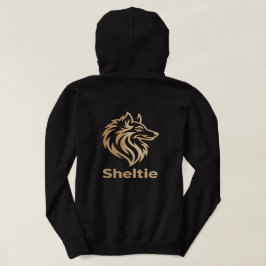 Camiseta Diseño Premium de Sheltie en Dorado