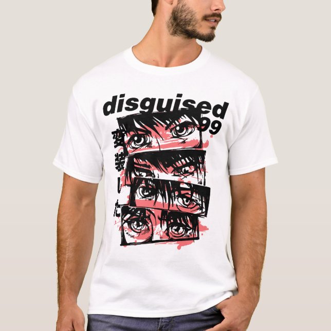 Camiseta Disfarçado 99: Coleção de Olhos de Anime (Frente)