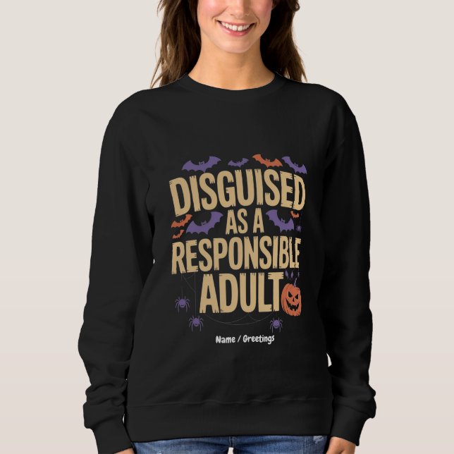 Camiseta Disfarçado Inteligentemente como um Adulto Respons (Frente)