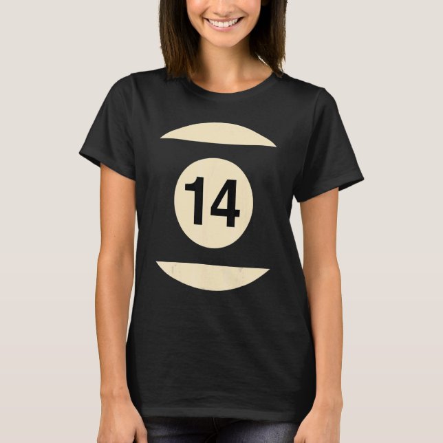 Camiseta Disfarce Billiard como fantasia de grupo 14 da bol (Frente)