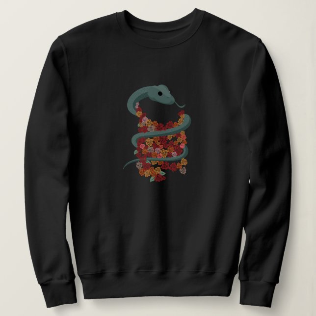 Camiseta Disfarce de Cobra Floral (Frente do Design)