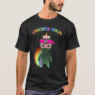 Camiseta Disfarce de Ninja Unicórnio Engraçado Espiãs Menin
