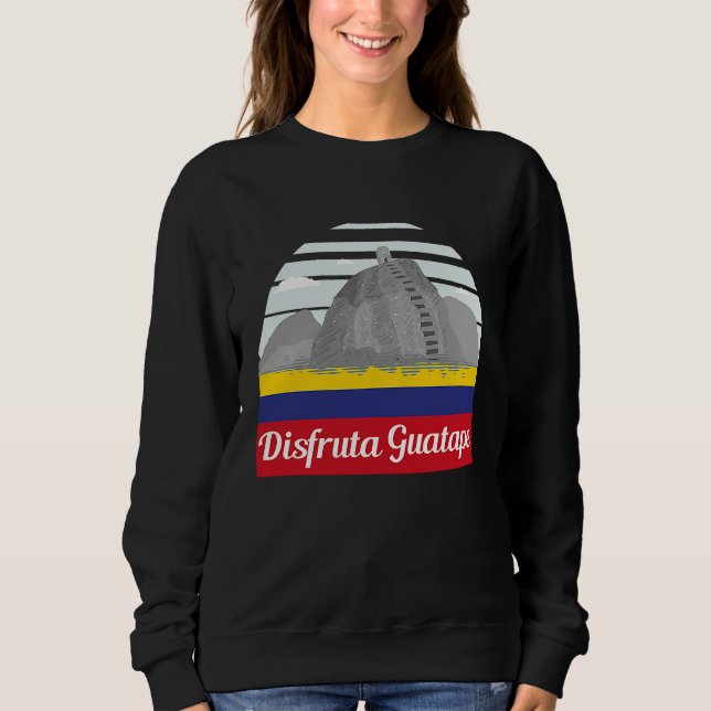 Camiseta Disfruta Guatape Colombia Skyline Silhouette Outli (Frente)